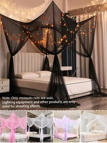 Mosquito Net, Outdoor Garden Mosquito Net, Yard Tent, Four-Door Mosquito Net, Palace Style Princess Mosquito Net, Bed Cover, Four-Door Suitable For 1.8m Bed, Suitable For Room Decoration, Suitable For Large Bed, Double Bed - Square Mosquito Net - View 9