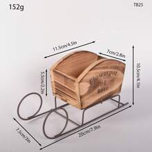1 pieza Soporte de maceta de triciclo de madera rústica vintage - Soporte de maceta de bicicleta de hierro encantador con soporte de vela estilo jaula de pájaros, adecuado para decoración del hogar y la oficina, exhibición de jardín interior/exterior y regalo único para fiestas, soporte de planta montado en la pared (plantas no incluidas) - A - Ver 18