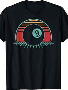 Billiards Player T-Shirt With Flag - Brown - View 6