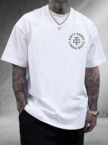 Cute Unisex Premium Casual T-Shirts, Men's Graphic Tee, Dirty Hands Clean ❤️ Money Daily Wear 100% Cotton Unisex Gift Idea For Him Or Her Urban Fashion Top - 白色 - 查看 2
