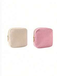 Bolsa de cosméticos con cierre de cremallera con diseño de lazo lindo, bolsa de almacenamiento de toallas sanitarias de varios colores, organizador portátil de artículos de tocador para damas y niñas para la escuela, el trabajo, los viajes, cosméticos, cuidado de la piel, artículos de tocador, vacaciones, cruceros, playa, regreso a la escuela, regalo del Día de la Madre - Multicolor - Ver 27
