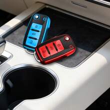 1pc Car Key Protector Case, 360 Degree Full Coverage Protection Against Dust And Drops, Suitable For Jetta, Beetle, Tiguan, Passat And Other 3-Button Keys - Key Shell - View 10