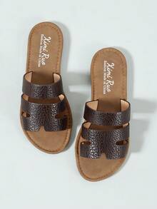 Ximi Ruo Women's Casual Flat Sandals, Woven Roman Style, Open Toe, Suitable For Spring, Summer, Beach, Vacation, Matching Dresses - Coffee Brown - View 7