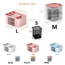 Creative Minimalist Desktop Storage Box With Drawers - Multifunctional Pen Holder Suitable For School, Office And Home (White) - Multicolor - View 10