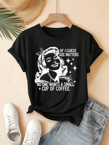 Dam-T-shirts - Svart - Visa 6