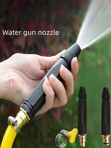Pistola de agua de alta presión para lavado de autos, pistola de agua de alta presión para uso doméstico, adecuada para regar plantas y verduras, con manguera suave y boquilla con potente refuerzo - Conjuntos - Ver 4