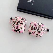 Ốp lưng mềm họa tiết da báo tương thích với Apple Pro 3, vỏ bảo vệ tai nghe Bluetooth không dây tương thích với Apple thế hệ thứ 4/5/Pro 2, hộp đựng tai nghe chống rơi. - Hồng - Xem 1