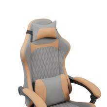 Ergonomic Gaming Chair, Computer Chair, Luxury Office Chair - Gray + Brown - View 7