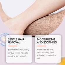 OceAura 100g/3.53oz Hair Removal Cream,Gentle And Non-Irritating To Skin, Semi-Permanent Hair Removal, Suitable For Facial, Lip, Underarm, Leg, Arm, And Intimate Areas - 紫色 - 查看 3