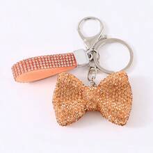 1 pieza Llavero colgante con cruz de strass, adorno colgante personalizado creativo, decoración de moda para bolso - Rojo - Ver 5