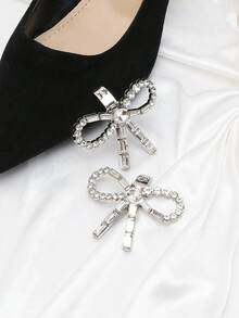 Detachable Metal Rhinestone Shoe Decorations, Shoe Clips Accessories For Sandals, Shoe Embellishments - Silver - View 6