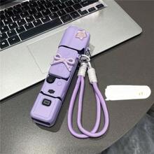 适用于 Pocket 3 相机的硅胶软壳，紫色蝴蝶结和星星挂绳设计 - 查看 5