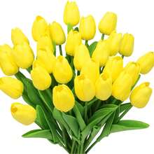 5/10 buah Bunga Tulip Buatan, Cocok untuk Dekorasi Rumah, Dekorasi Dapur, Dekorasi Musim Gugur, Dekorasi Luar Ruangan, Dekorasi Meja, Dekorasi Pernikahan, Tanaman Buatan, Hadiah untuk Wanita, Musim Kembali ke Sekolah - Kuning - View 5