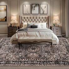 Living Room Bedroom Large Rug, Vintage Low Pile Carpet |   Soft Machine Washable Indoor Home Decor For Dining Room Office - DT nhiều màu - Xem 3