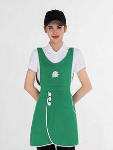 Celemek Lucu & Modis, Cocok Untuk Supermarket, Salon Kecantikan, Salon Kuku, Dapur, Restoran, Seragam Kerja Pelayan - Beraneka warna - View 10