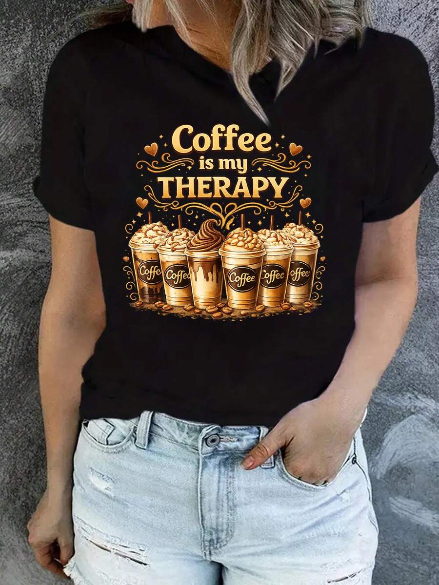 Camiseta de manga corta de las mujeres, Top de la mujer de la impresión de ocio de Navidad, para la camiseta de manga corta de cuello redondo suelto de Halloween, Adecuado para salidas diarias / casuales / fiestas y otras escenas, Camiseta de manga corta de las mujeres