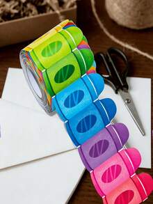 1 Roll - 18m/59ft Colorful Crayon Border Sticker, Back To School Rainbow Crayon Decorative Sticker, Pencil Sticker Decoration, As A Back To School Season Gift, School, Classroom And Home Decoration, Classroom Window Decoration, Wall Display, Classroom Decoration, Back To School Season Small Gift, Colorful Crayon Glitter Bulletin Board Border Sticker Roll, Back To School Theme Activity Decorative Sticker - Multicolor - View 2