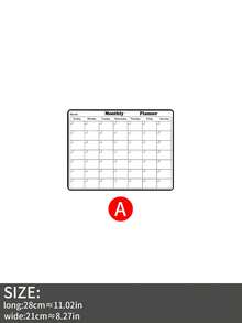 2pcs Magnetic Refrigerator Planner Set, Monthly Calendar + Weekly Meal Planner, Erasable Kitchen Food Tracker, Grocery List Memo Pad, Home Schedule Management Essential - Multicolor - View 7