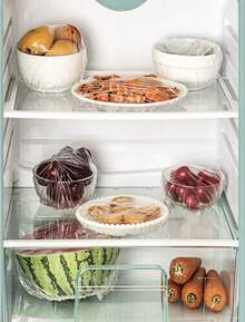 100/300/600pcs Elastic Food Covers Used For Storing Food  Vegetables And Fruits,Disposable,Multipurpose No Odor Kitchen Cling Film Dust Protection For Home, Restaurant Picnic - All Plate Sizes Picnic Essentials|Decorative Wraps|Reusable Plastic Wrap, - View 3