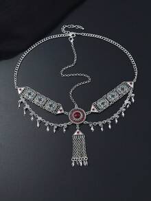 1 chiếc dây cài tóc tua rua kiểu Bohemian màu bạc dành cho nữ, thích hợp cho sử dụng hàng ngày, dự tiệc, đi biển hoặc du lịch. - bạc cổ - Xem 7