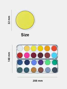 24 Colors Semi-Moist Classic Opaque Watercolor Paint Set, Professional Artist Beginner Amateur Hobby Painting Supplies - Sets - View 3