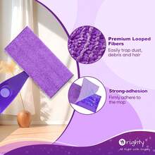 Orighty Microfiber Mop Pads Compatible With  Wet Jet, Reusable  Wet Jet Pads Refills, 12 Pack Machine Washable Replacement Pad For Multi Surface Wet &Amp; Dry Cleaning - MàuD - Xem 3