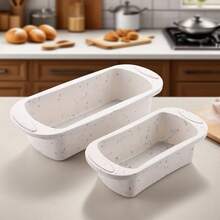 1/2pcs Silicone Toast Bread Mold, Rectangular Non-Stick Toast Baking Pan, Heat-Resistant Baking Tray Suitable For Homemade Sourdough, Banana Bread, Meatloaf, Cake, Etc., Easy Release And Dishwasher Baking Tool - Multicolor - View 4