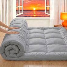 AVXLRQ Extra-Thick Mattress Cover With Cushioning Layer - Spill-Proof & Stain-Resistant Bed Topper, Machine Washable Breathable Suitable For Bedrooms, Dorm Beds, Rooms, Care - Fit For All Mattresses,Mattress Protector - Xám - Xem 12