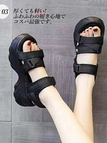 Women Platforms & Wedge Sandals - Black - View 4