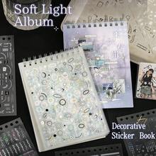 1pc Decorative Sticker Book 30 Sheets PET Material Ins Style Scrapbook Decoration Material Suitable For Decorating Luggage, Notebook, Computer, Phone, Guitar - Soft Light Album - View 1