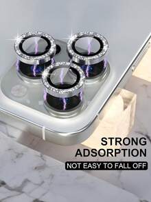 ZYONS Bộ 6 miếng dán bảo vệ ống kính camera lấp lấp lánh, tương thích với iPhone 17 Pro Max/17 Pro/17/16 Pro Max/16 Pro/16 Plus/16/15 Pro Max/15 Pro/14 Pro Max/14 Pro, kính cường lực đính đá, vòng bảo vệ màn hình bằng kim loại, 6 màu: Đen/Bạc/Vàng/Xanh dương/Tím/Hồng tím, bảo vệ camera điện thoại, tương thích với ốp lưng, phụ kiện điện thoại thời trang, phụ kiện điện thoại bền bỉ, bảo vệ ống kính, phụ kiện điện thoại hiện đại, kính chất lượng cao, dành cho người đam mê công nghệ. - Nhiều màu - Xem 4