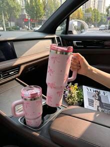 1 chiếc ly giữ nhiệt có tay cầm họa tiết màu nước dung tích lớn 40oz/30oz, cốc hút chân không bằng thép không gỉ 14oz, bình giữ nhiệt du lịch có ống hút, giữ nóng 6 giờ & giữ lạnh 12 giờ, quà tặng ngày Valentine, ngày lễ, sinh nhật - Nhiều màu - Xem 6
