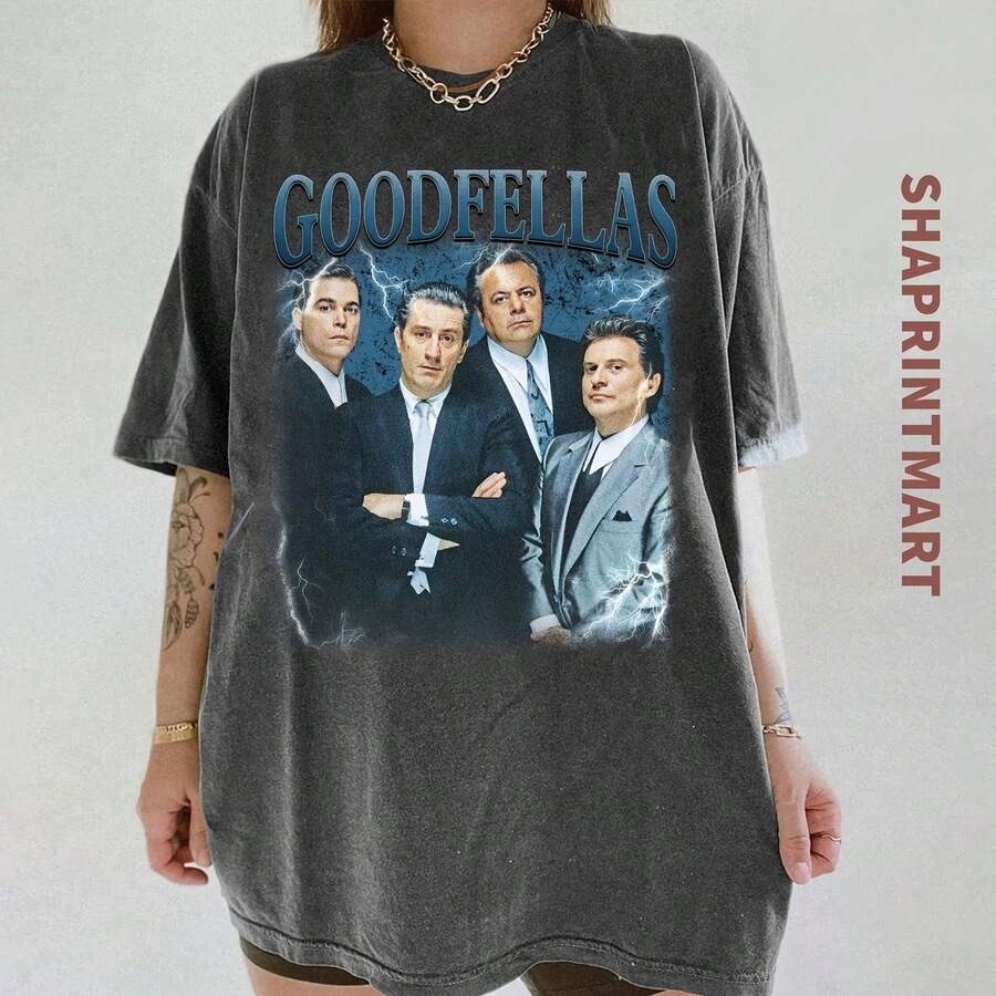 Retro Goodfellasie Shirt _ Comfort ColorsA Tee - Black - View 1