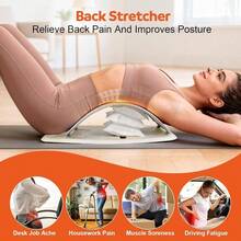 Inflatable Back Stretcher Lower Back, Adjustable Airbag Lumbar Traction Device, Spine Decompression Support Board With Acupressure MassageChair Strap, Posture Corrector Home Office - Grey - View 2