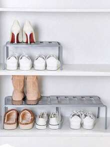Detachable Multi-Layer Expandable Shoe Rack, Plastic Shoe And Slipper Storage Rack, Suitable For Kitchen, Living Room, Dormitory And Other Spaces, Can Be Placed In Entryway, Under Bed, Bathroom, Walk-In Closet. Expandable Reinforced Shoe Rack. - Multicolor - View 4