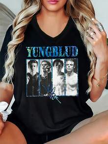 Dam-T-shirts - Svart - Visa 2