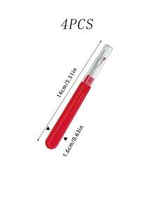 4件套大号拆线器，加长人体工学手柄，轻松拆解厚布料，大面积刺绣去除毫不费力，刀片配有红色硅胶球，防止布料损伤，防滑ABS手柄带凹槽，贴合手掌，防汗防绒，操作精准 - 拆線器 - 查看 8