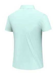Áo Polo nữ, thời trang mùa hè, màu trơn, nhẹ, thoáng khí, cổ polo, tay ngắn, dáng regular fit, hơi co giãn, thoải mái cho mặc hàng ngày. - Màu xanh Bạc hà - Xem 3