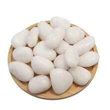 300g/500g 白色河石與拋光鵝卵石－天然高拋光裝飾石，尺寸 2-4 cm (0.787in-1.57in)，適用於植物、水族箱、花園景觀、花瓶填充（魚缸用品、後院裝飾、園藝裝飾） - 1套 - 查看 9