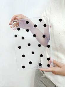 1pc Black Polka Dot Transparent Protective Case, Covers, Anti-Drop Clear TPU Protective Cover, Ultra-Thin Lightweight, Suitable For Multiple Models, Suitable For Students And Office Workers, Simple Style Gift For Yourself Or Loved Ones, Compatible With IPad 10/9/8/7, Air 5/4/3, Pro 11/12.9 Inch, Tablet Accessories, For Tablet, Quick Ship. - Clear - View 21