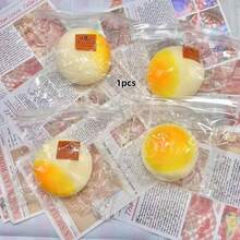 1pc Immersive Vintage Cheese Squishy Fingertip Toy, Exclusive Adult Fidget Soft Slow-Rebound Squishy Toy. Calming Dense Squishes Ease Work Irritability, Elegant Desk Office Decor, Warm Gifts For All Festivals, Better Used In Winter. - Multicolor - View 15