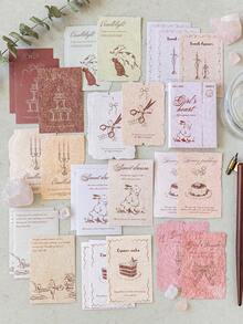 30 tờ/gói Giấy Scrapbooking chủ đề cổ điển, chất liệu trang trí không dính, đồ thủ công DIY, quà tặng ngày lễ, lập kế hoạch album ảnh cá nhân hóa, đồ dùng văn phòng phẩm sáng tạo cho trường học - 4. Thời gian nướng - Xem 4