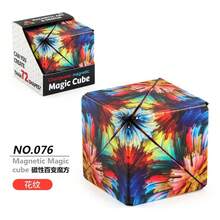 Variable Geometric Shapes, Color-Changing, Magnetic, Magic Cube, Stress-Relieving, Manual Flipping Jigsaw Puzzle Cube - MC-03 - View 9