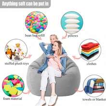 Extra Large Bean Bag Cover, Adult Lazy Couch Slipcover For Living Room - 1 - View 9