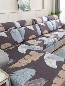 1 chiếc vỏ bọc đệm ghế sofa in họa tiết, vỏ bọc đệm ghế sofa hình chữ L, vỏ bọc đệm lưng sofa riêng biệt có thể giặt được, thích hợp để bảo vệ đồ nội thất khỏi bụi bẩn. - Màu xám đen - Xem 4