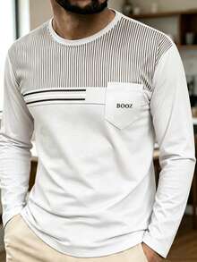 BOOZ Long-Sleeved T-Shirt With Pocket - White - View 1