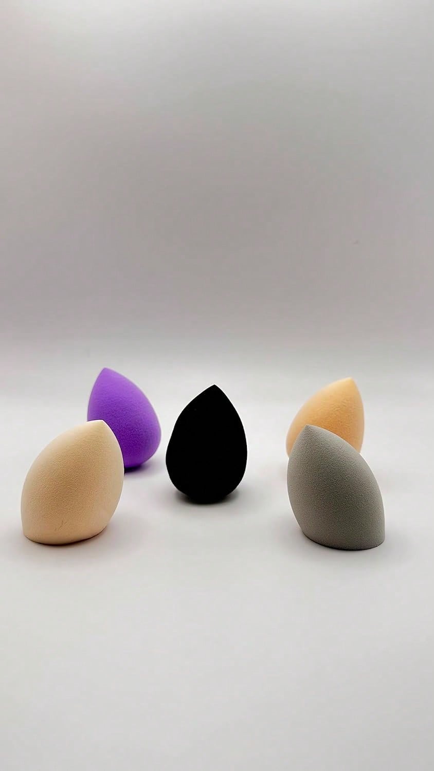 MACCC Miracle Complexion Sponge, Makeup Blending Sponge, For Foundation, Offers Light To Medium Coverage, Natural, Dewy Makeup, Orange Sponge, Latex-Free Foam (5 Big) - 白色 - 查看 1