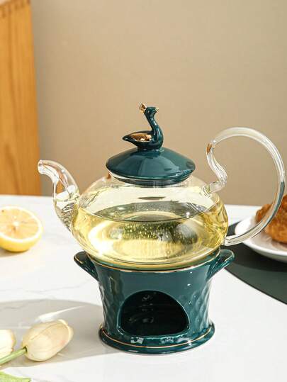 1个玻璃茶壶，厨房/餐厅/客厅冷水壶，保温壶，适用于茶、咖啡、牛奶、果汁，适合婚礼、派对、送礼、生日等场合。