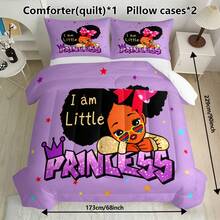 3pcs Bedding Set, Magic Bedding Set, Cute Little Princess Duvet Cover Set (Includes 1 Duvet Cover + 2 Pillowcases, No Pillow Insert), Suitable For Bedroom, Dorm, Home, Machine Washable - Multicolor - View 5