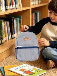Personalized Children's Backpack With Embroidered Name - Lightweight Kindergarten/School Bag Suitable For Boys & Girls | Customized Back-To-School Backpack, Kindergarten Backpack, Birthday/Holiday Gift - Multicolor - View 9